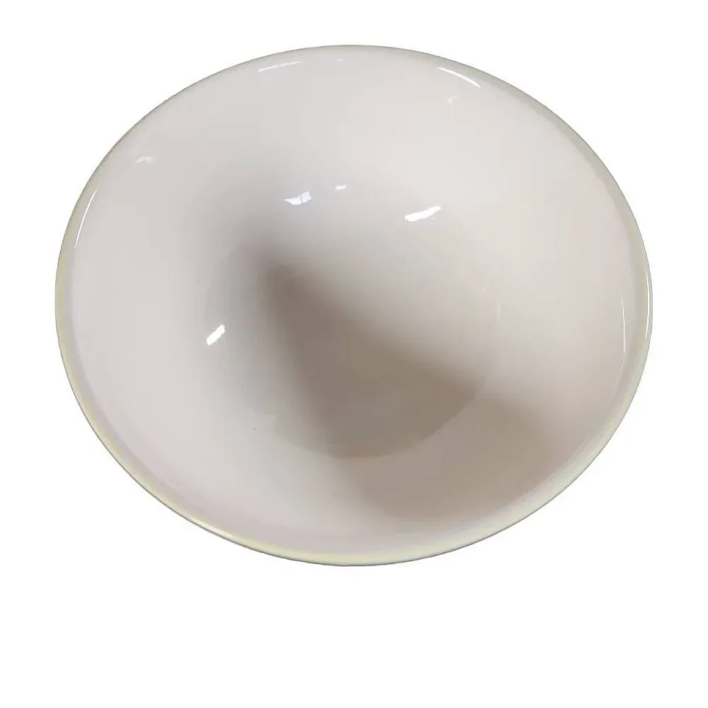 Rae Dunn White Yellow Black Dot Yum Bowl